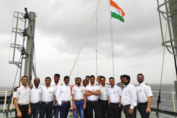 The Jag Anand crew in a photo taken last year by crew member Virendrasingh Bhosale.