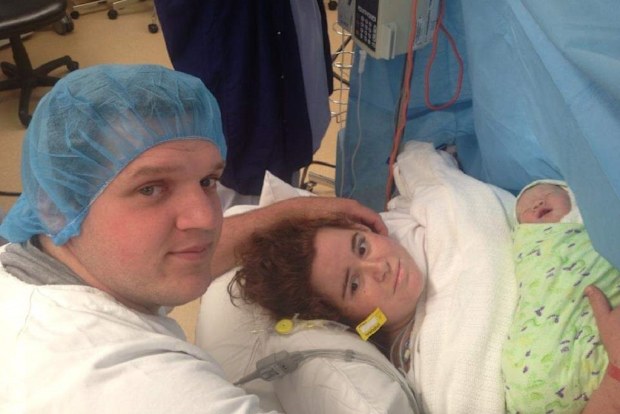 Tegan emergency c-section with her daughter