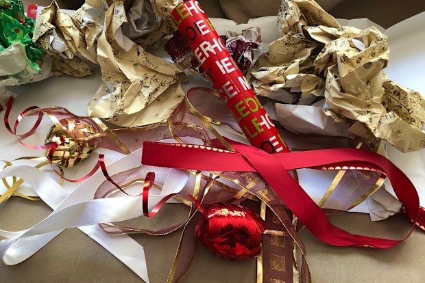 Left over Christmas wrapping.