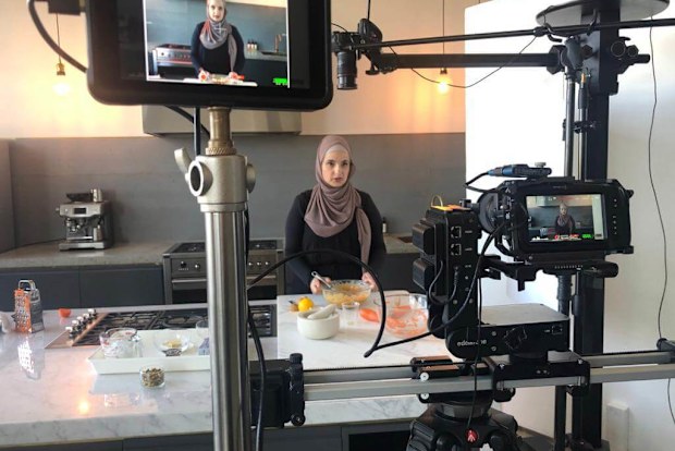 Fatimah Omran filming