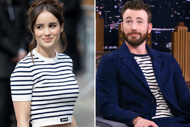Alba Baptista and Chris Evans