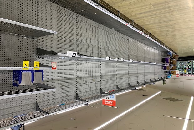 Empty shelves coronavirus