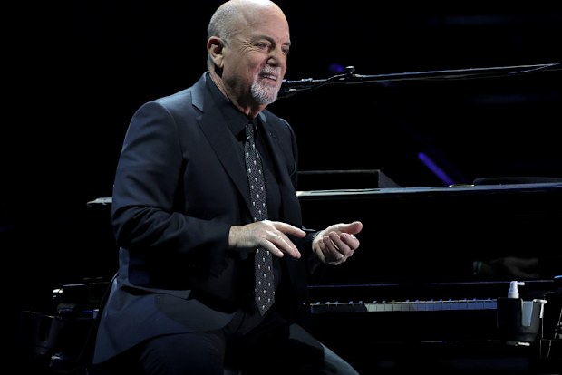 Billy Joel performs at Allegiant Stadium on February 26, 2022 in Las Vegas, Nevada.