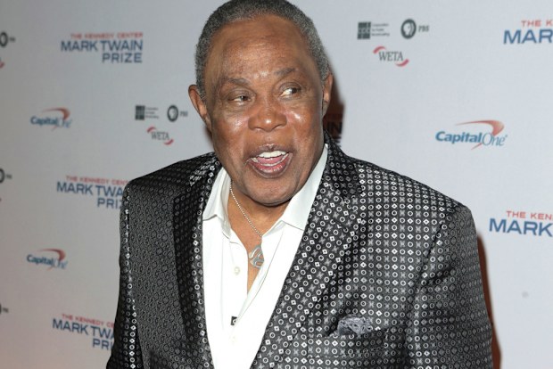 FILE - Sam Moore arrives at the Kennedy Center for the Performing Arts for the 18th annual Mark Twain Prize for American Humor in Washington, Oct. 18, 2015. (Photo by Owen Sweeney/Invision/AP, File)