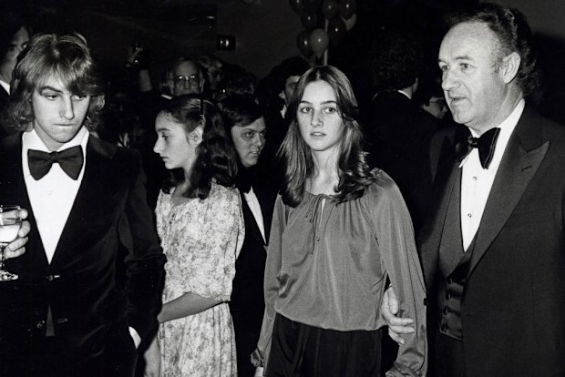 Gene Hackman and children Christopher, Elizabeth, and Leslie.