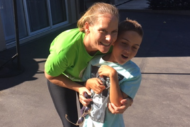 Emily with son