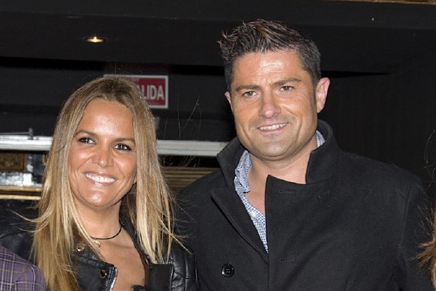 With former girlfriend Marta Lopez  on November 29, 2019 in Madrid, Spain.