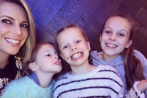Belinda Russell with her daughters.