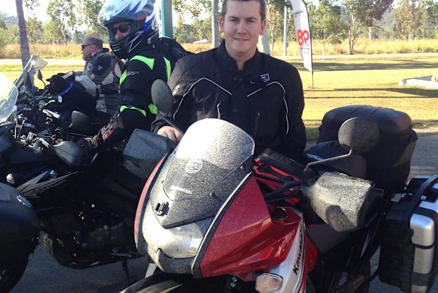 Kurt Pride rides in the memory of his mum. (9NEWS)
