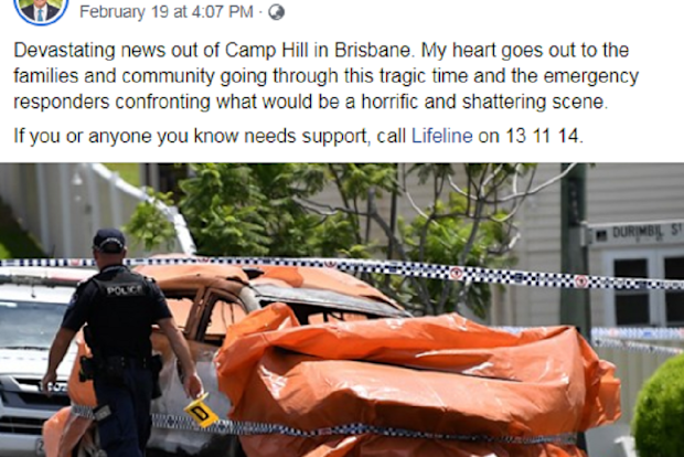 Scott Morrison Facebook post following child deaths