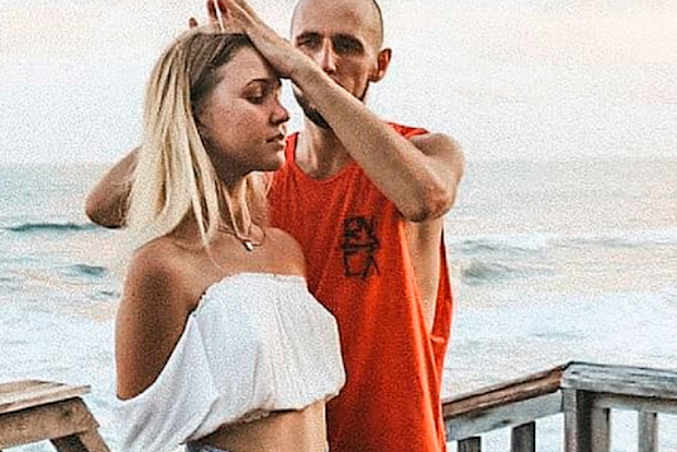 Anastasia Tropitsel with her boyfriend Viktor Maydanovich