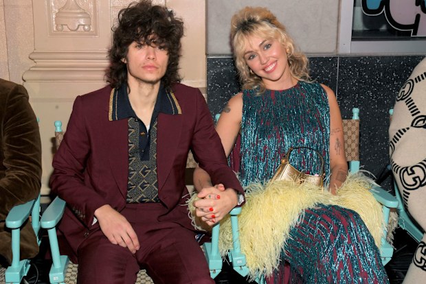 Maxx Morando and Miley Cyrus Gucci Love Parade 2021