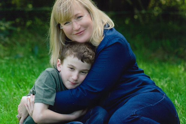 Donna with her son Luca.