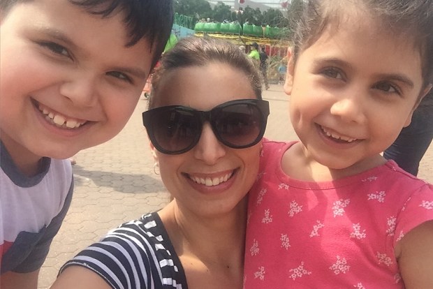 Jo Abi with her son Giovanni and daughter Kitty