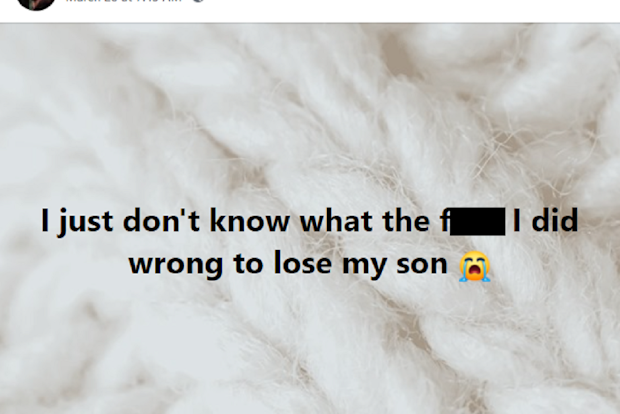 His devastated mother shared the following post on Facebook.