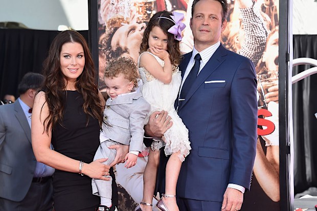 Kyla Weber, Vernon Lindsay Vaughn, Lochlyn Kyla Vaughn and actor Vince Vaughn attend the 280th hand and footprint ceremony immortalizing Vince Vaughn at The TCL Chinese Theatre IMAX on March 4, 2015 in Hollywood, California. (Photo by Alberto E. Rodriguez/Getty Images)