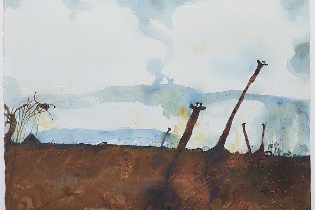 Caddick also once owned this painting from renowned Australian artist John Olsen, titled "Giraffes & Wet Season". It's estimate sits at $25,000 - $35,000.