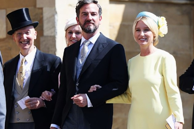 Isabel May arriving at Archie's christening.
