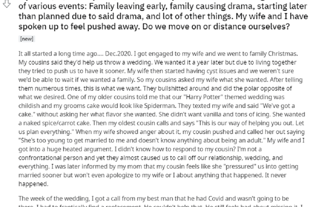 The man has shared their unfortunate experience on Reddit.