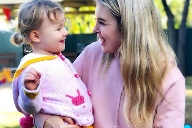 Lexi Crouch and her daughter smiling