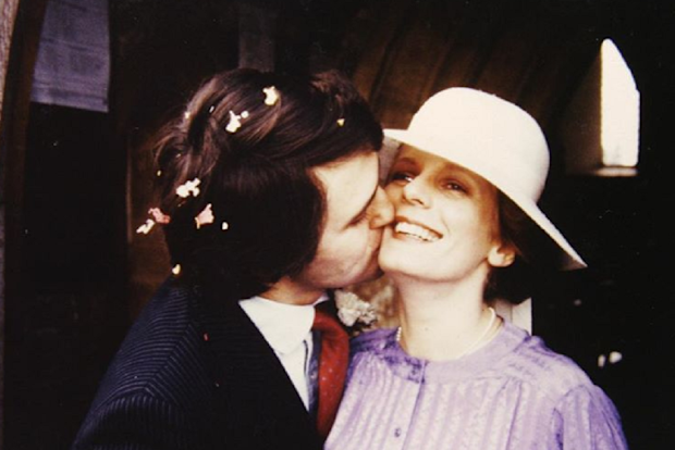 On their wedding day in 1980 in the UK where Turnbull was attending university.