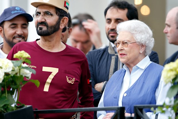 Sheikh Mohammed bin Rashid Al Maktoum and Queen Elizabeth II 2014