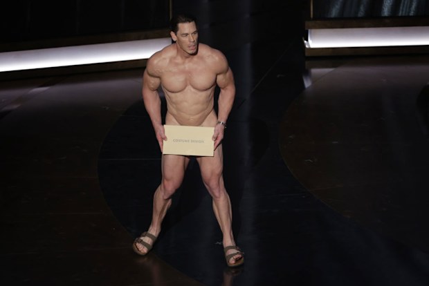 John Cena presented the award for best costume design during a skit with host Jimmy Kimmel.