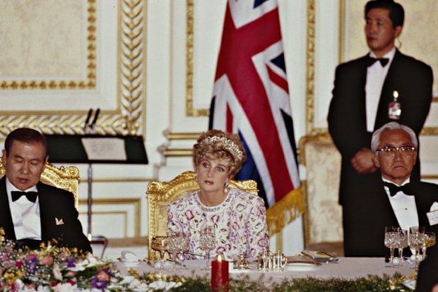 Diana at a state dinner