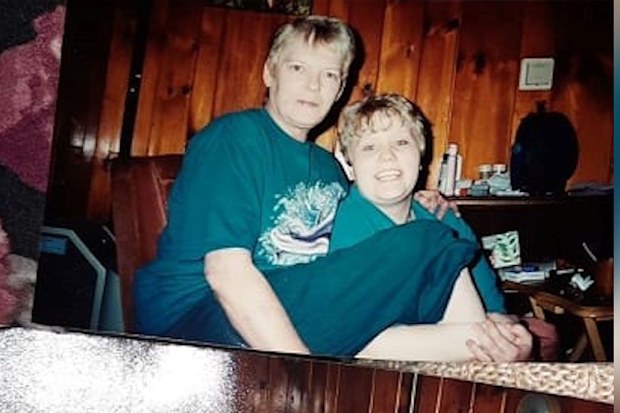 Top: April Perkins, Celia's grandmother (left), and Misty Bashaw, Celia's mother, who died in 2008 and 2022, respectively. Bottom: Misty (left) and April.