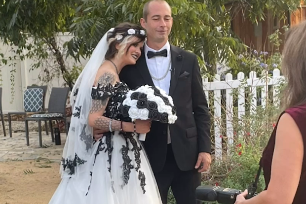 Jennifer Turpin married Aron in a gothic-inspired ceremony on October 27.