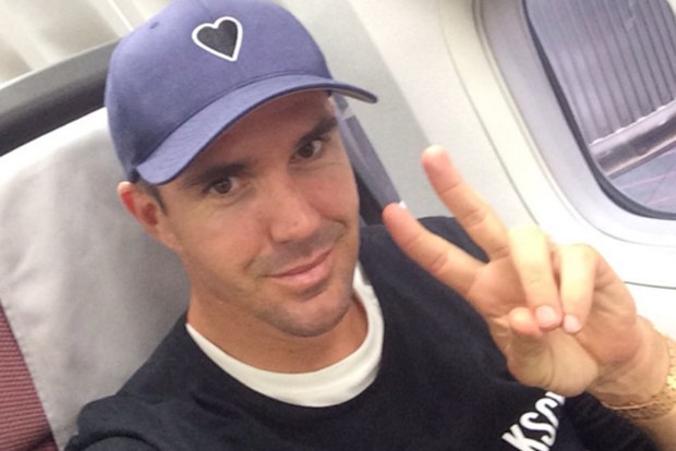 Kevin Pietersen on his flight. (Twitter / @KP24)