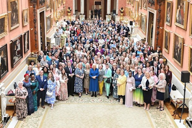 Camilla with sexual abuse supporters
