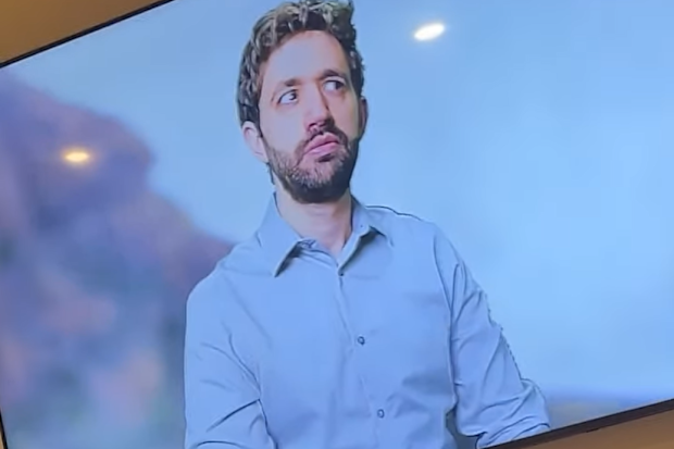 David Lautman recreated the ad to propose to Wang.