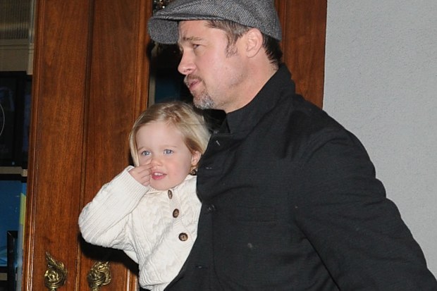 Brad Pitt with Shiloh in 2009.