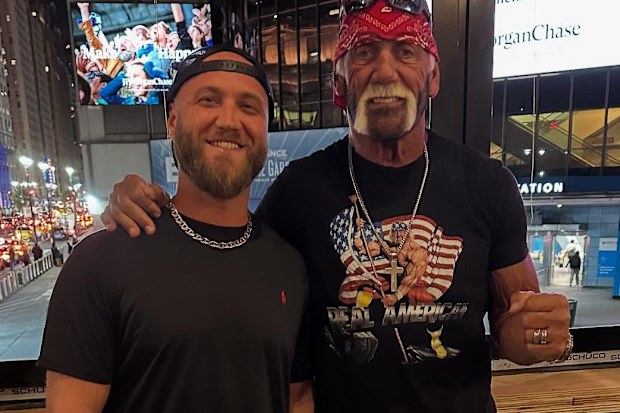 Hulk Hogan with son Nick Hogan