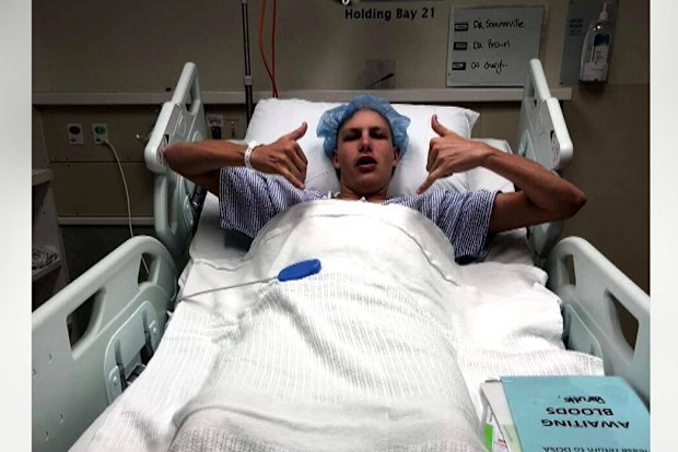 Jackson Hepner, 20, is one of the first patients to start the trial of the drug.