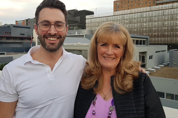 Robyn Archer with her son Chris