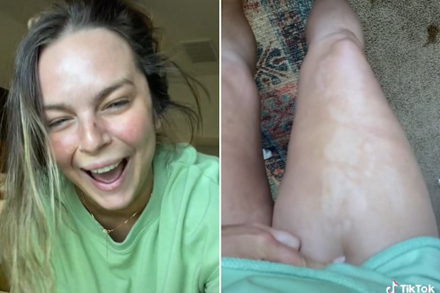 TikTok mum shows fake tan fail online. 
