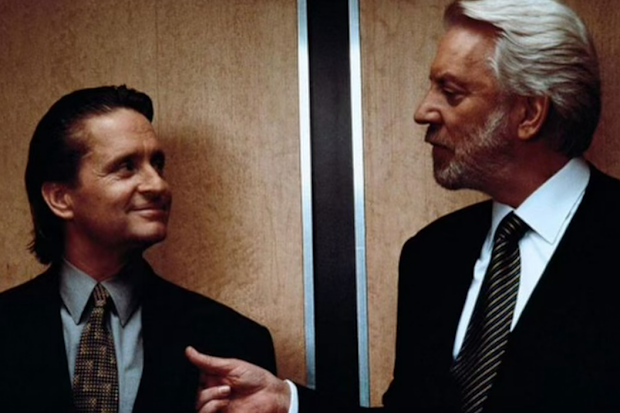 Michael Douglas and Donald Sutherland