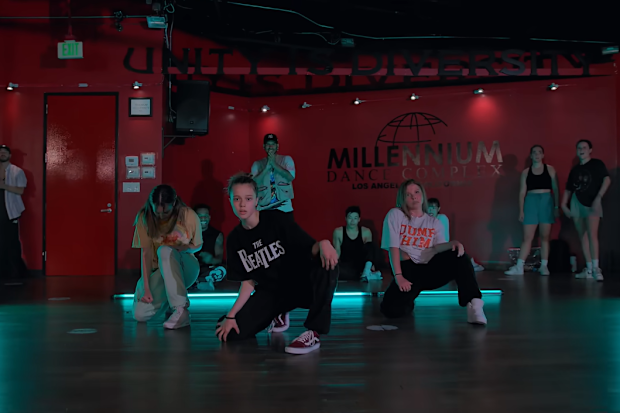 Shiloh Jolie-Pitt shows off her dance moves during class at LA's Millenium Dance Complex.
