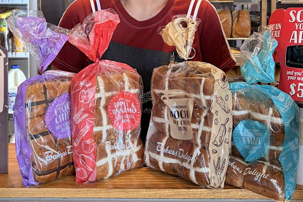 bakers delight new hot cross buns mocha choc chip