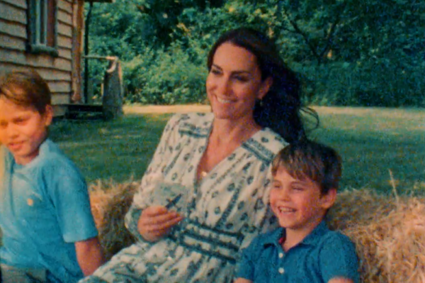 Prince George, Prince Louis and Princess of Wales in family video