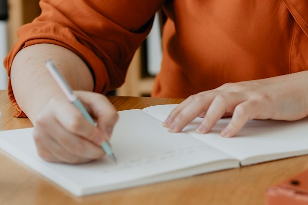 Woman writing letter