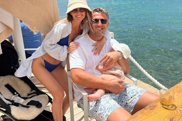 Sam Burgess and fiancée Lucy Graham in Spain