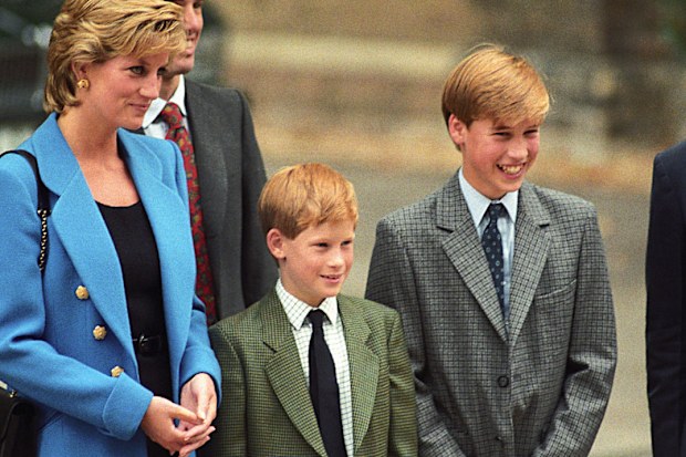 Princess DIana, Prince Charles and their sons William and Harry in 1995.