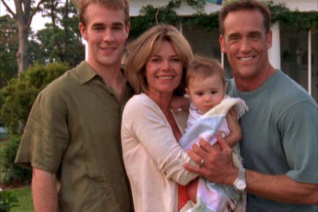 Still of James Van Der Beek, Mary-Margaret Humes and John Wesley Shipp on Dawson's Creek