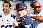 F1 driver ratings - Daniel Ricciardo, Max Verstappen, Lewis Hamilton. 4x3.