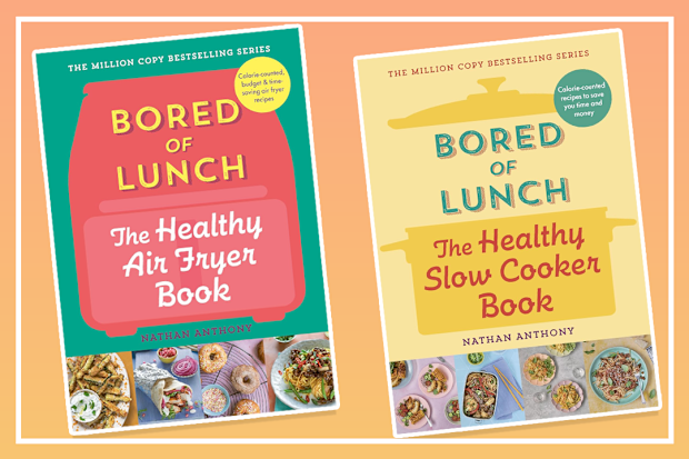 9PR: Bored of Lunch Air Fryer Book and Bored of Lunch Healthy Slow Cooker Book by Nathan Anthony 