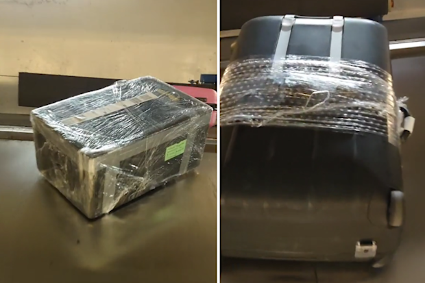 Adrian, who goes by @teh_deagz on TikTok, warns travelers against plastic wrapping their bags