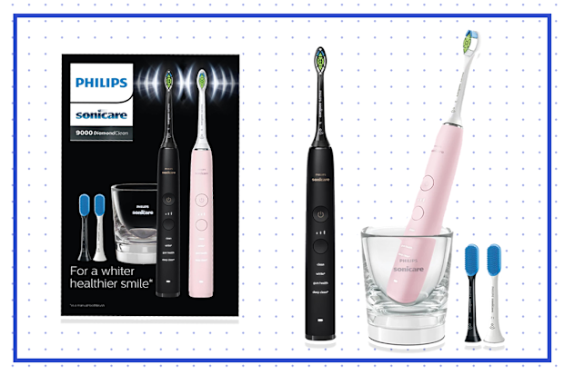 9PR: Philips Sonicare DiamondClean 9000 Black + Pink Rechargeable Electric Toothbrush Bundle Pack